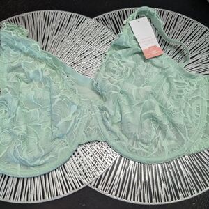 Full Coverage Cacique Mint Green Lace Bra